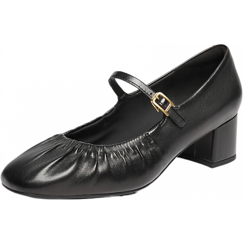 ������Belle������ʱװ������ЬŮ2025������Ƥ���ʷ���ǳ�ڵ�ЬBR509CQ5 ��ɫ 38