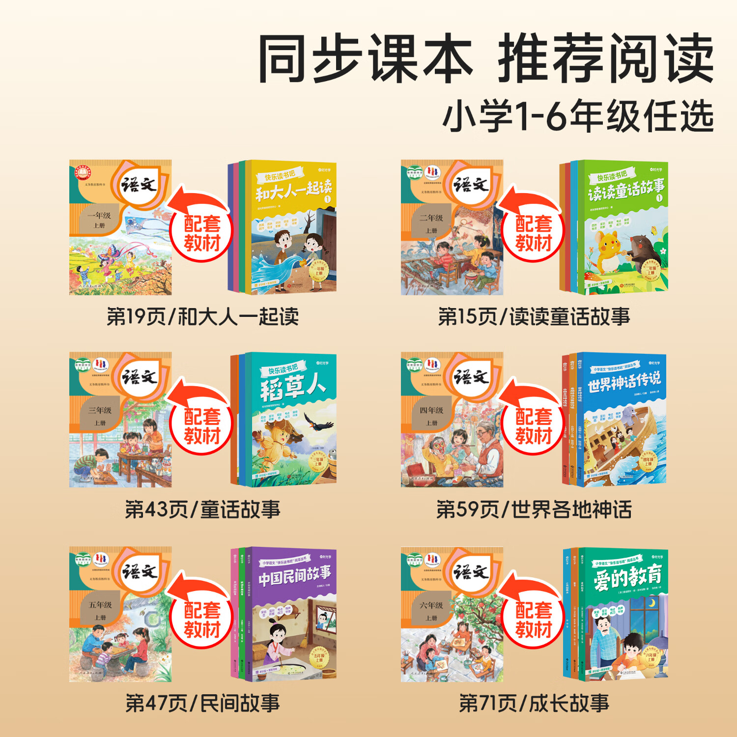 【时光学】快乐读书吧1-6年级上册课外阅读书目全四册帮助学生建立知识框架好词好句积累作文素材赠思维导图+手抄报儿童书籍 一年级 【全4本】