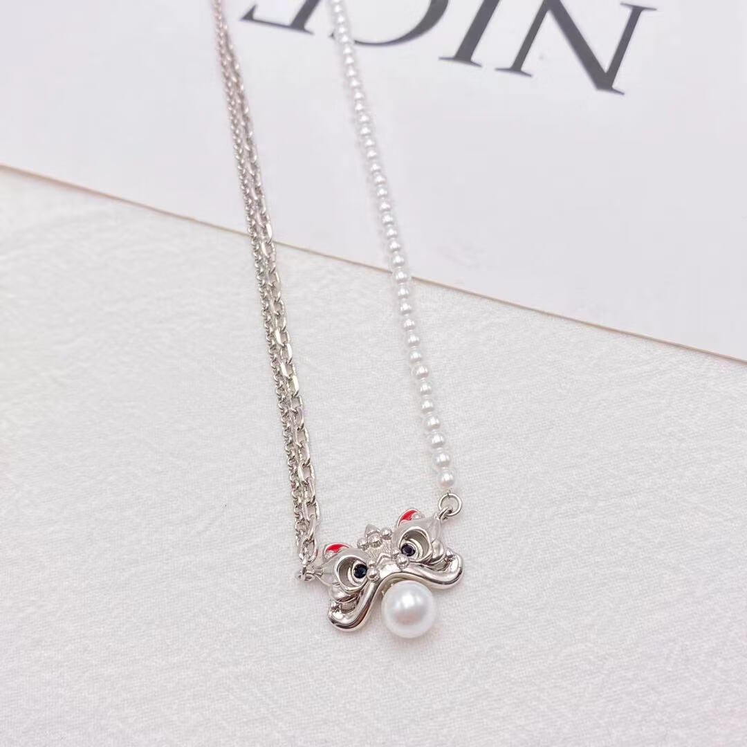 XUPING旭平首饰时尚气质优雅高级感小众设计潮流项链锁骨链送生日礼物送女朋友 醒狮项链 约40+6cm