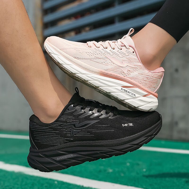 MR.BK夏季运动鞋男女鞋轻便减震跑步鞋运动厚底夏秋跑鞋走路慢跑散步 虫洞黑 46 (280mm)