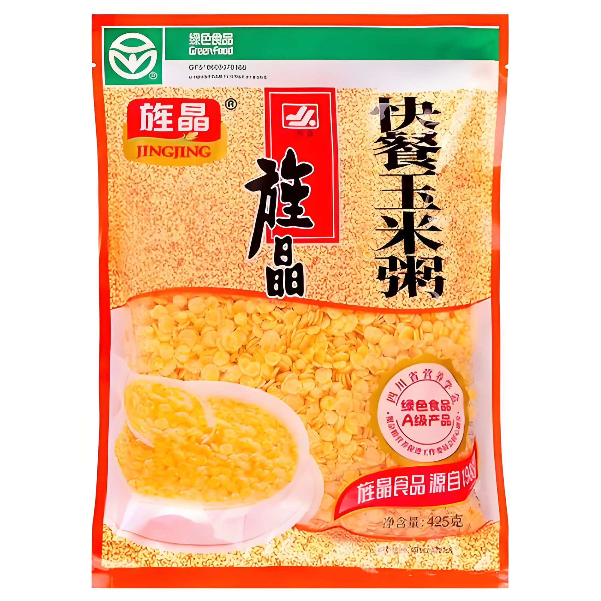 旌晶快餐玉米粥425g速食沖飲即食玉米粥糊熟原味玉米羹早餐代餐 玉米粥425g*1袋
