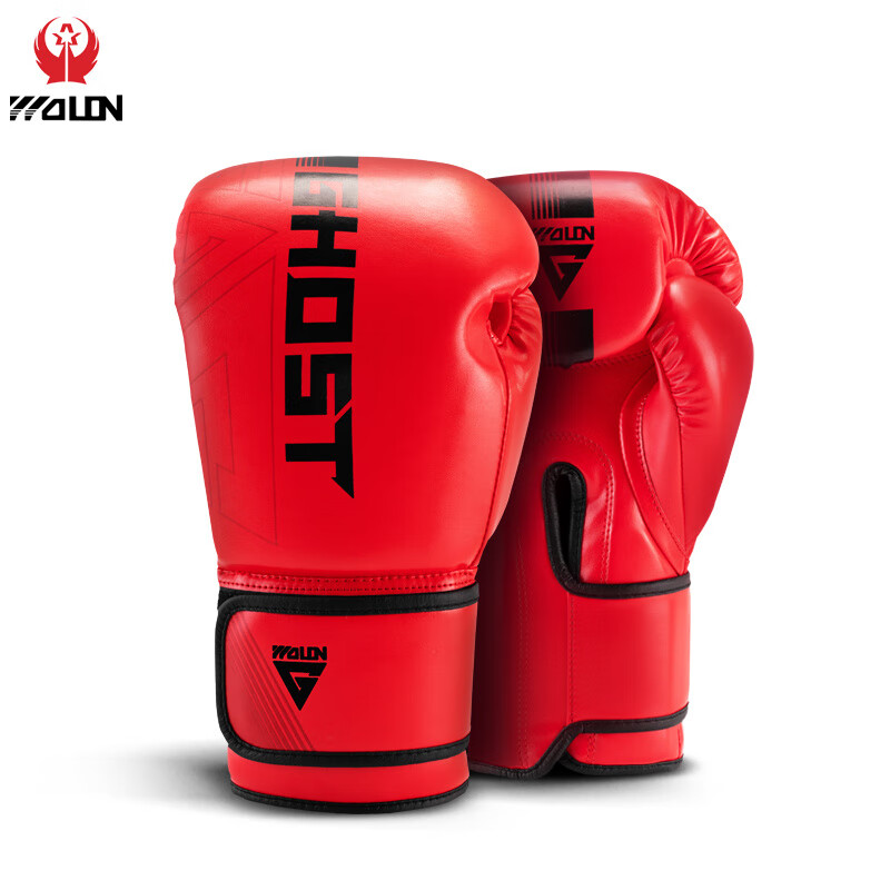 五龍體育(WOLON)五龍拳擊手套拳套成人男散打搏擊女泰拳青少年拳擊訓(xùn)練器材 紅黑 8oz