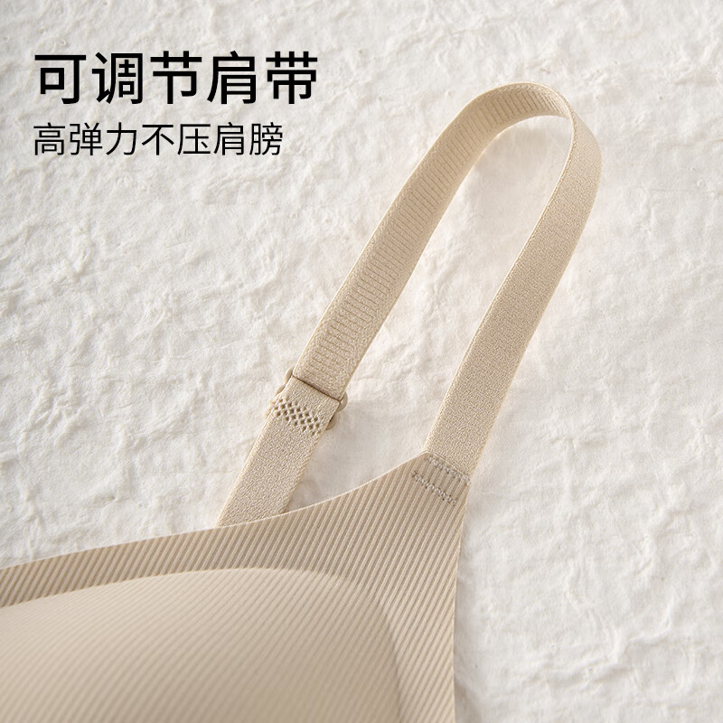 都市丽人女士内衣女生无钢圈文胸女春夏舒适透气小胸聚拢显大内衣胸罩女 小胸显大聚拢上托内衣-肤色 M (建议90-105斤)