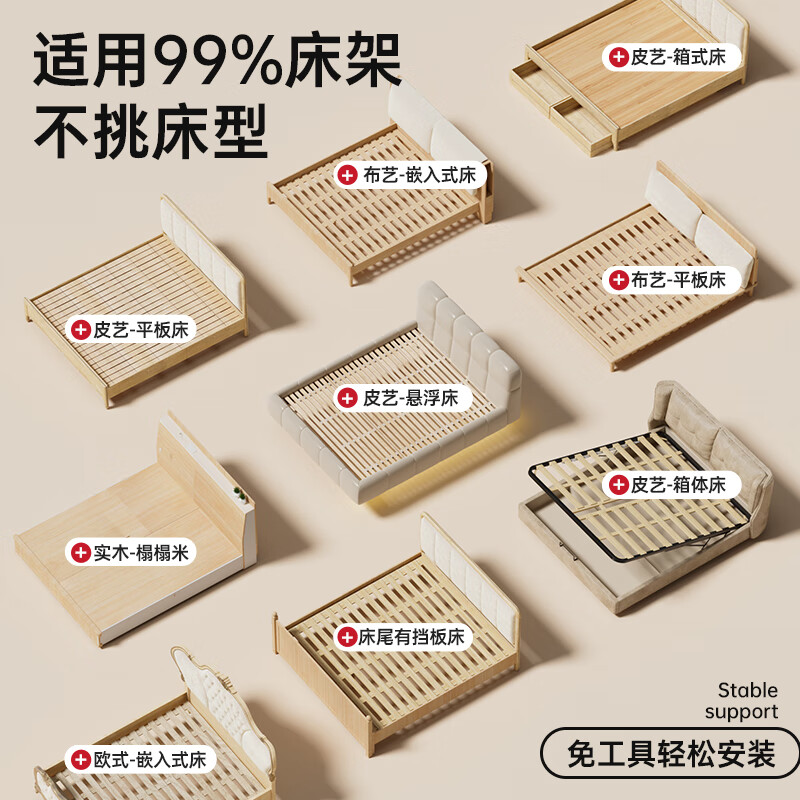 棒棒猪 婴儿床围栏床上儿童防掉床护栏宝宝防摔边挡板垂直免打钉 S6 【免打钉-快装】游乐园 三面装 1.8m+2m*2