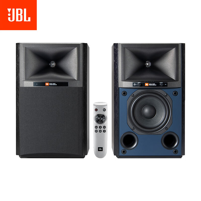 JBL 4305P有源音箱WIFI流媒体发烧书架式监听级无线hifi音响一对 黑色