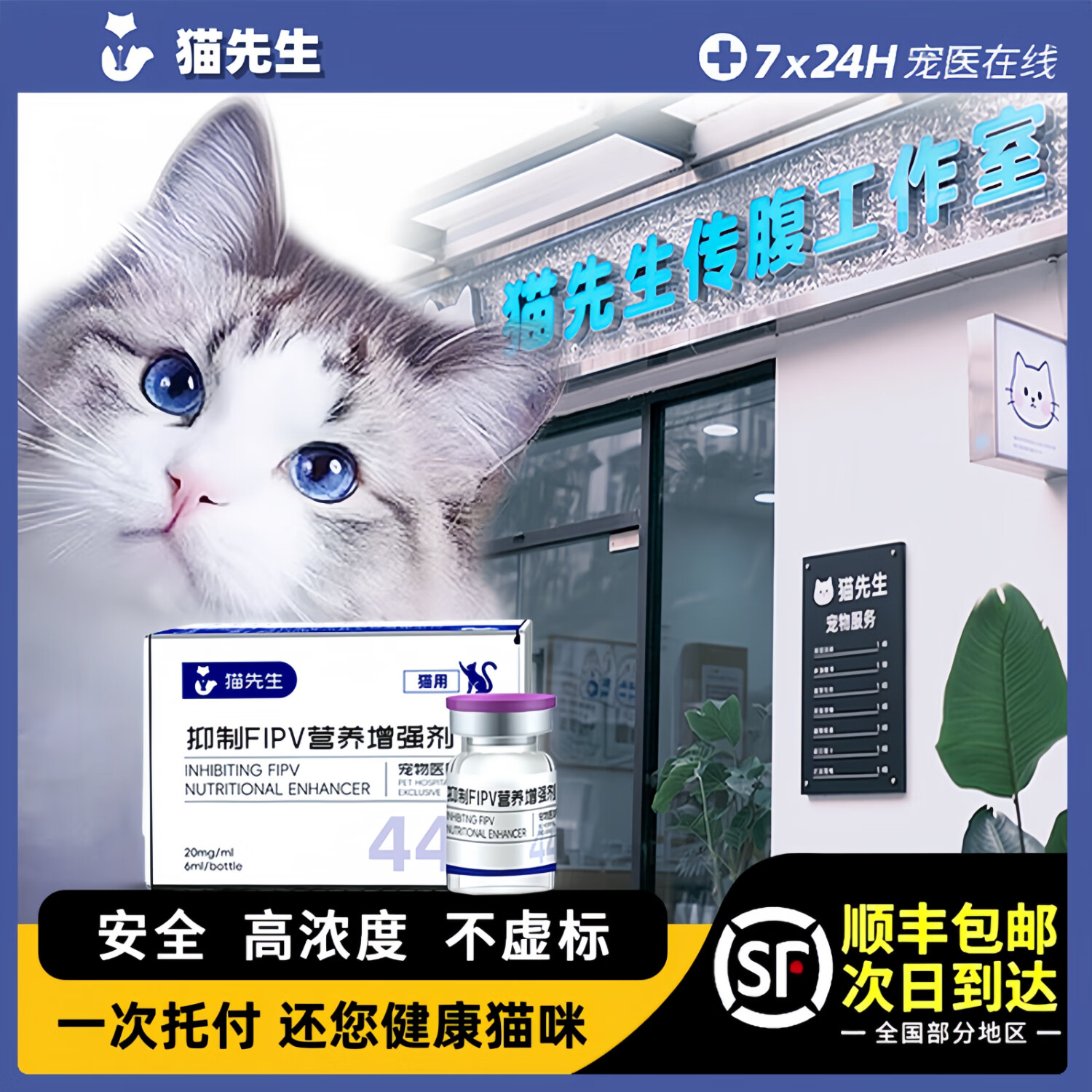 44I1猫腹传针剂水油剂干性湿性传腹针剂片剂大肚子腹水精神食欲差 【加强油剂】6ml/1瓶 京东折扣/优惠券