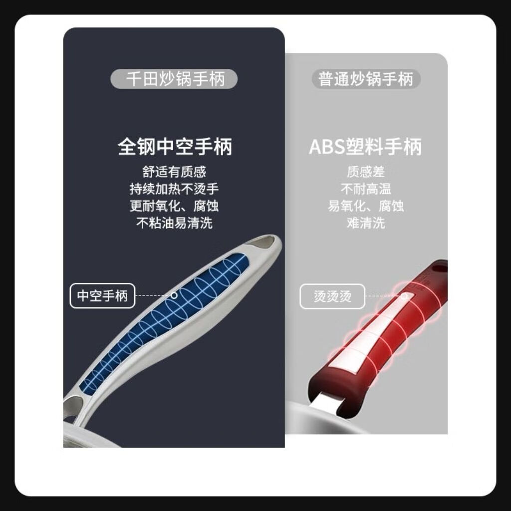 千田加厚316不锈钢不粘锅家用双面蜂窝炒锅燃气灶电磁炉通用平底圆底 无盖+双面屏 32cm 平底款【燃气灶+电磁炉用】