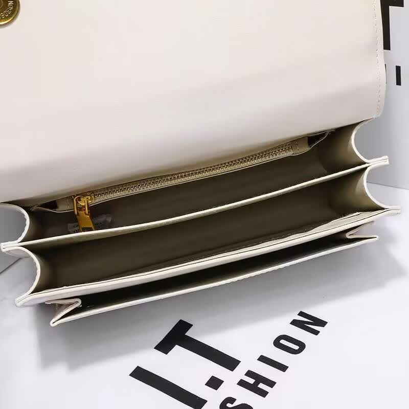 酷奇袋鼠轻奢包包女包单肩包新款时尚链条小方包百搭斜挎包生日礼物送女友 红金+礼盒包装