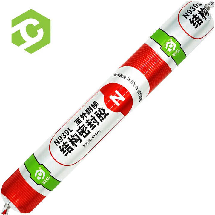彩弘939室外耐候臘腸裝結(jié)構(gòu)膠中性玻璃膠強(qiáng)力中性硅酮膠免釘膠黑色 釘膠 黑色