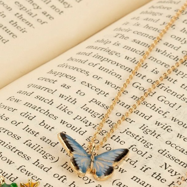 Fable【管乐同款】蓝蝴蝶珐琅彩项链女生小众高级感元旦生日礼物气质 蓝蝴蝶珐琅彩项链 一条