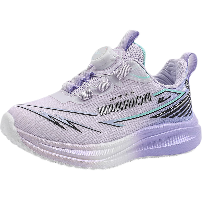 回力（Warrior）儿童篮球鞋旋钮扣跑步鞋男童四季运动鞋 WZ-B797T 紫色 29