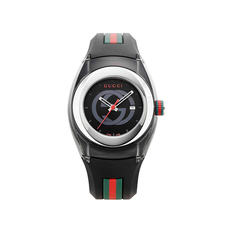 情侣手表 sync时尚简约 半透明石英男女款腕表 黑色/ya