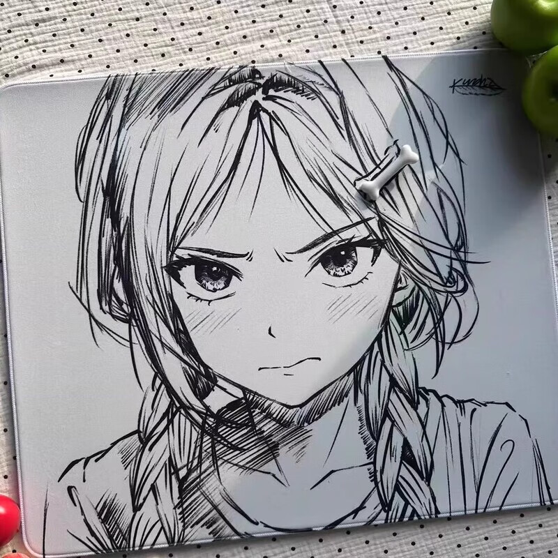 Kuroha Moment 片刻聚氨酯底胶白色包边二次元游戏鼠标垫 Moment特别版