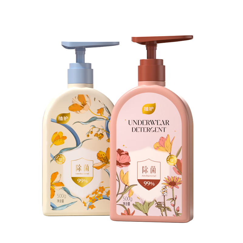 植护内衣清洗液除菌除螨洗内裤专用液男女士内衣洗衣液 【纯欲晚香+绮梦花园】500g*2瓶