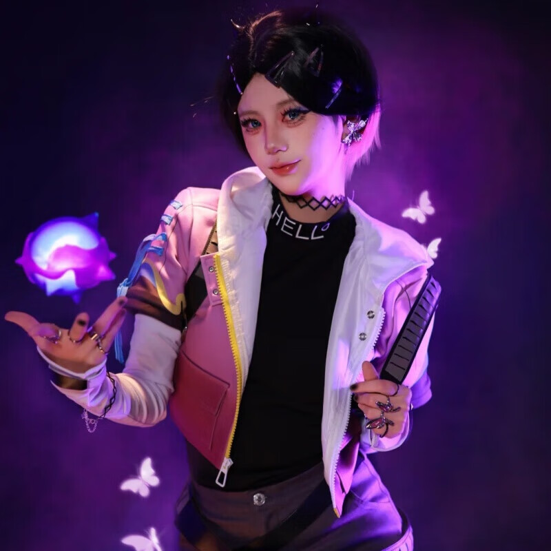 班达熊暮蝶cos服无畏契约cosplay动漫角色扮演游戏周边捷风贤者卡通c服 暮蝶假发+发网(均码) S