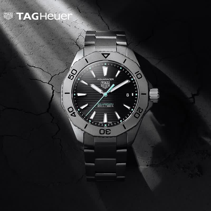 泰格豪雅【24期免息新品】TAG Heuer泰格豪雅竞潜系列太阳能钛金属潜水 WBP1180.BF0000