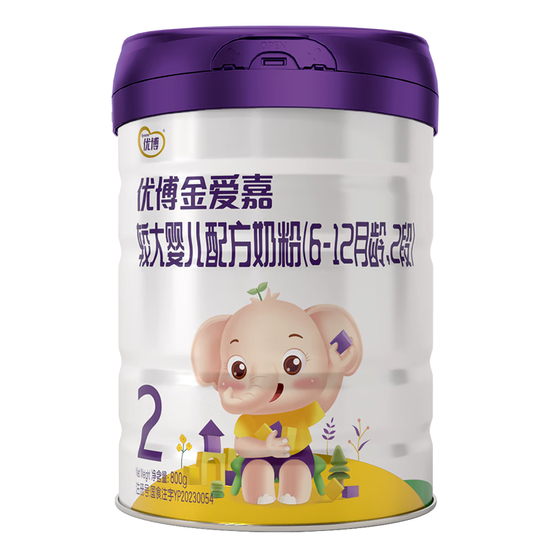 金爱嘉 较大婴儿配方奶粉牛奶粉(6-12月龄,2段)800g听装奶粉新国标 新国标2段 800g