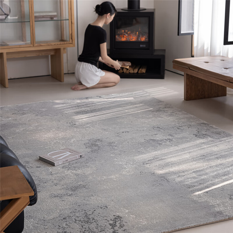 致尚美学新款地毯客厅降噪防猫抓零甲醛好打理北欧奶油风茶几毯卧室床边毯 塞力斯03【高档仿羊毛混纺材质】 1.6m*2.3m 加厚加密【1.8-2.4米沙发推荐】