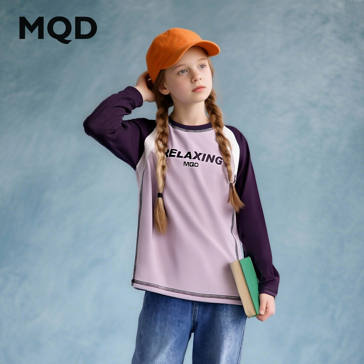 MQD男女童插肩长袖元 50 MQD女童户外撞色长袖53元 - 线报酷