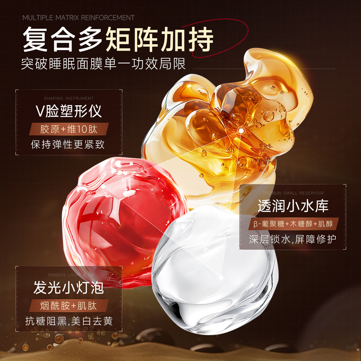 MUTO进口胶原蛋白睡眠面膜免洗抗皱紧致抗衰老补水美白淡斑去黄气暗沉 【免洗面膜｜美白去黄气】 120g /瓶（1瓶见效装）