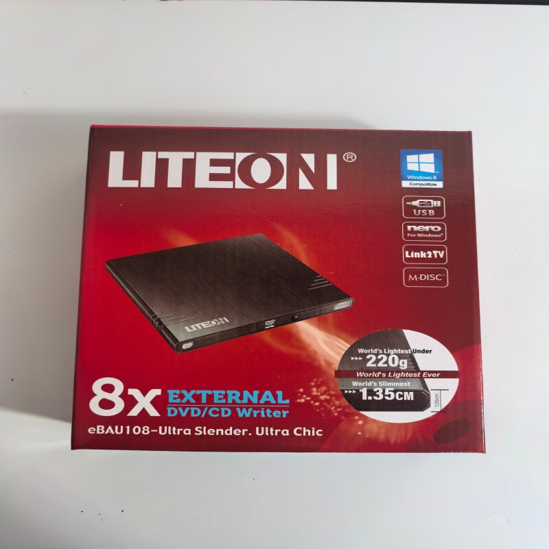 建興建興EBAU108外置移動USB光驅(qū)DVD-RW刻錄機筆記本光驅(qū)機器 EBAU108紅色