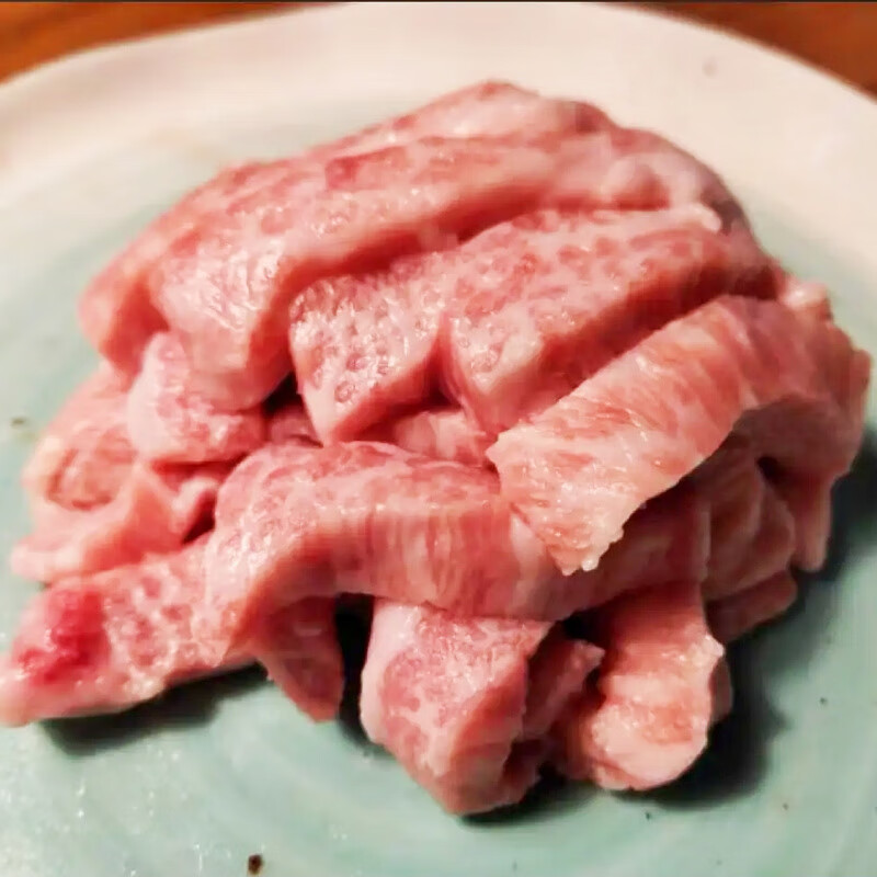 松板肉西班牙伊比利亚黑猪下颚肉芯:1200克::雪花猪肉: 整包发货