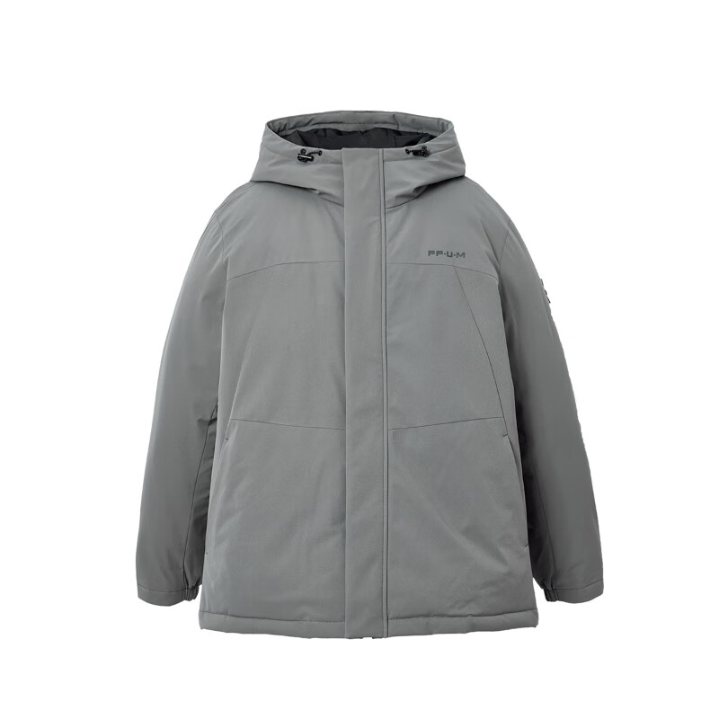 杰克·琼斯(JACK&JONES)男装25年秋冬季连帽羽绒服男士短款防水鸭绒服外套工装户外风 烟熏珍珠E00 S (170)