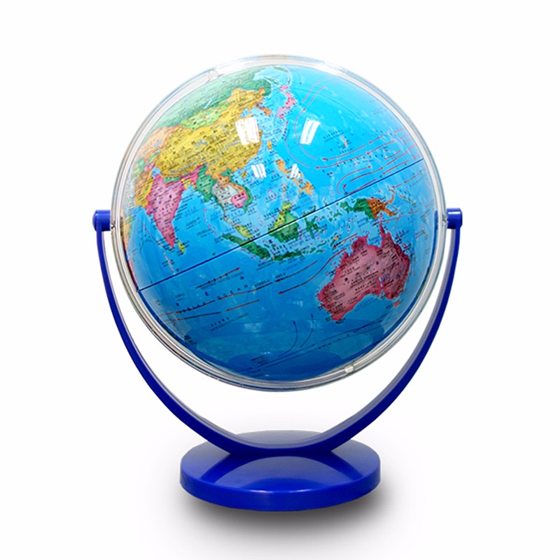 yts 星球地图 军事地理地球仪系列 18cm中英文政区海洋蓝版地球仪