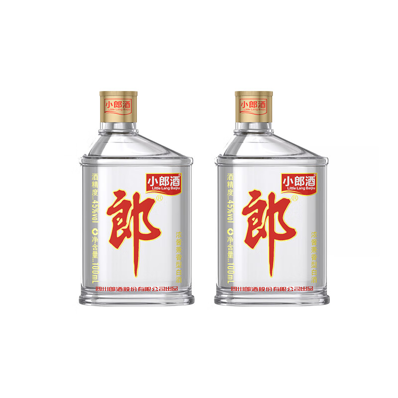 郎酒【专享礼】经典小郎酒歪嘴郎浓酱兼香型白酒 小郎酒100mL 45度 100mL 2瓶 【品牌会员专享】