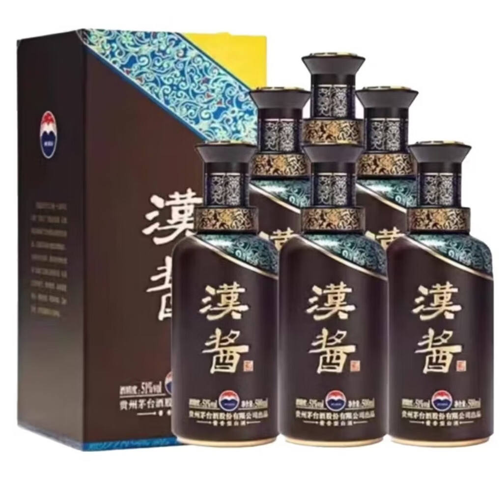 茅台（MOUTAI） 汉酱酒 酱香型白酒 51度 500ml*6瓶 整箱装 51度 500mL 6瓶