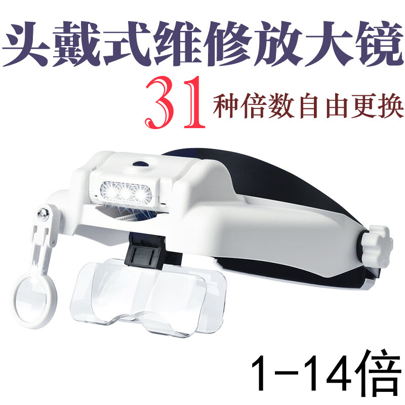 放大镜10倍头戴式高清嫁接睫毛刺绣雕刻眼科20倍 1