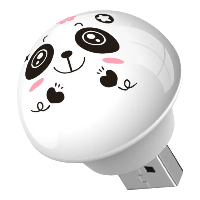 顺富美（SHUNFUMEI）USB小夜灯笑脸熊猫小夜灯护眼 USB小夜灯笑脸熊猫 款式随机【非语音】