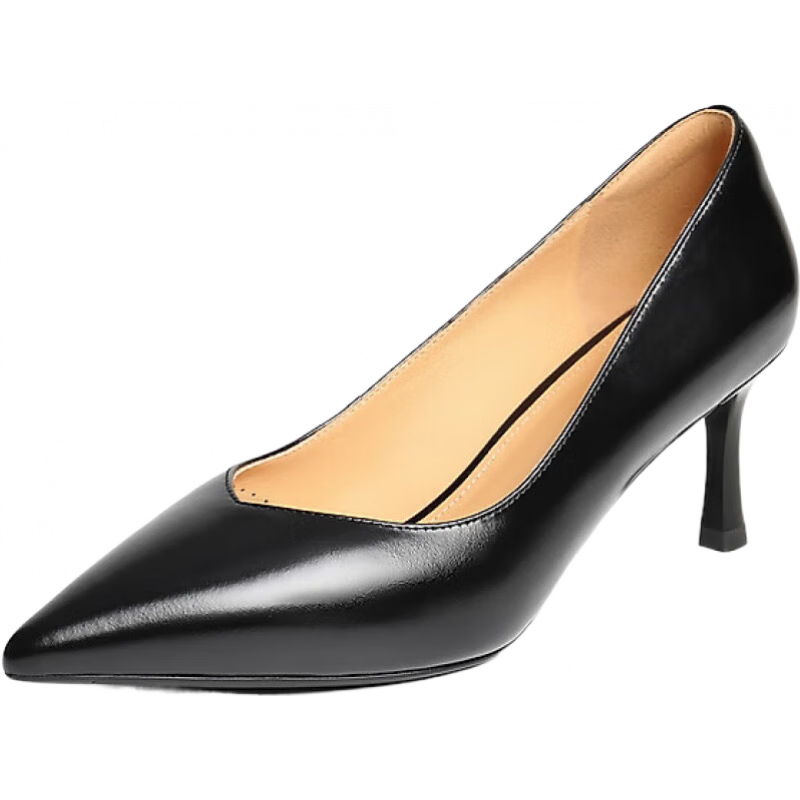 ������Belle������ϸ�߸���ЬŮ2025�����̳�ͬ��ţƤ��ͷͨ�ڵ�ЬD9T1DCQ5 ��ɫ 37 (235mm)