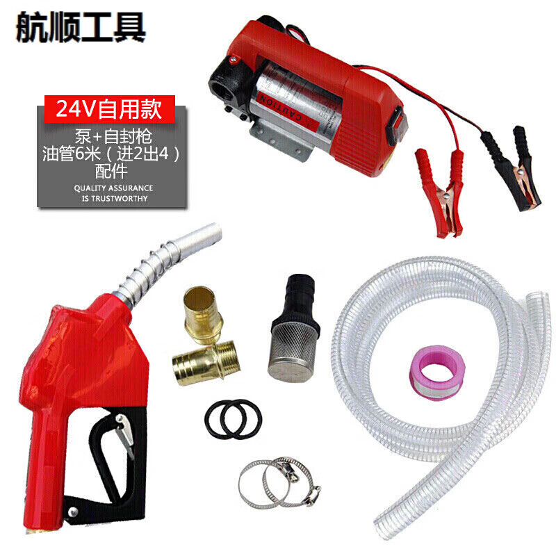 丹斯提尼电动抽油泵12V24V220V汽油柴油加油泵车载防爆输油泵手提式抽油机 24V自用款(不计量)