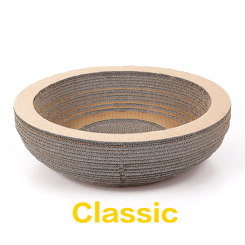 乐优派尺寸猫抓板窝纸壳猫窝宠物猫碗型瓦楞纸猫圆形猫咪磨爪玩具 老款猫碗 2个起批