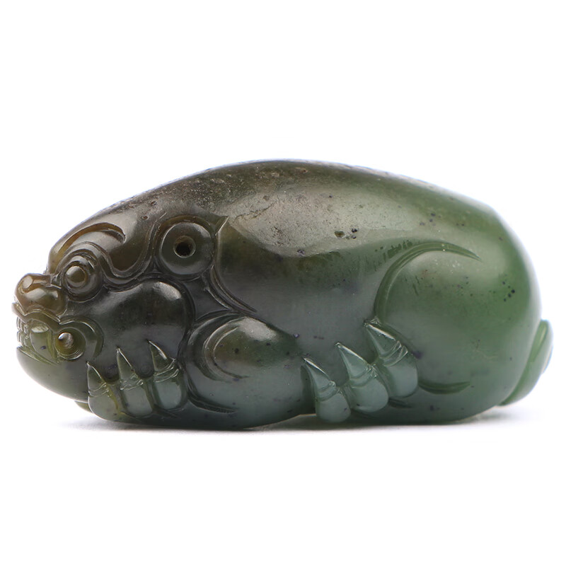 梵峙和田玉新疆籽料碧玉貔貅挂件守护吊坠玉坠把件 默认