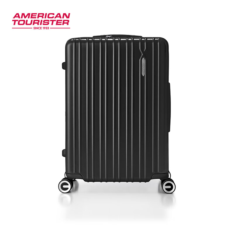 美旅（AMERICAN TOURISTER）拉杆箱跨年礼物20寸旅行箱大容量密码登机箱轻盈抗摔薯条箱79B 黑色【经典百搭】 28英寸 （可托运5-7天出行）