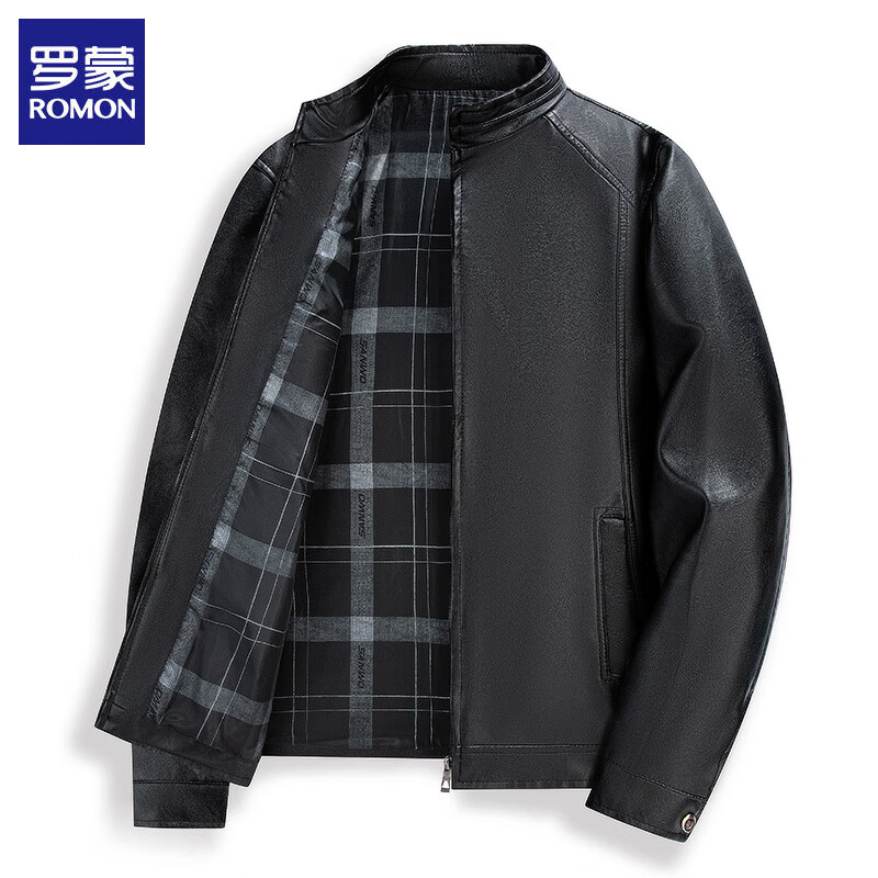 ���ڲ��������ɣ�ROMON����ʿƤ������2025�＾�¿�ʱ�������������������п�����װ���� ��ɫ������Ƥ�� 3XL (185)