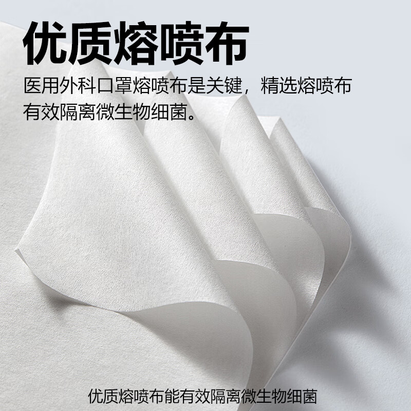 万聚医疗医用外科口罩独立包装灭菌级一次性医用口罩成人防尘防细菌防过敏 (灭菌独立装)医用外科口罩100只