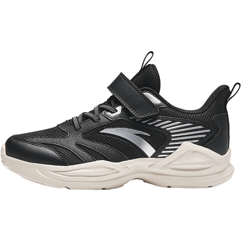 安踏儿童运动鞋男童临风跑步鞋26年春夏季透网校园舒适学生轻量化透气 【透网】黑/迷彩5566-4 40 鞋内长25cm