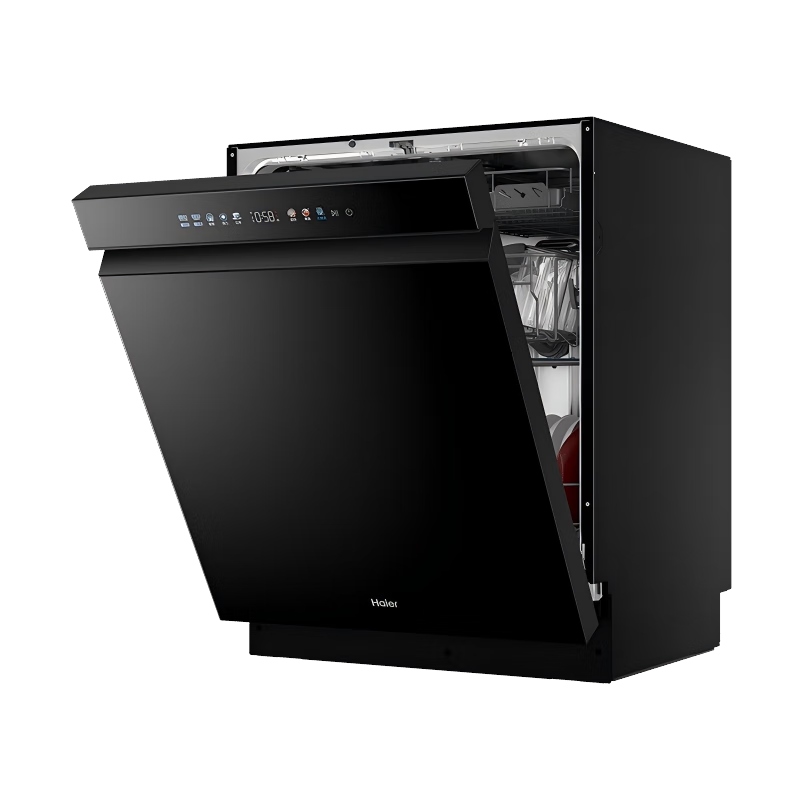 海尔（Haier）【麦浪套系】洗碗机嵌入式双面洗W5000Plus+20套大容量 大水压七星级消杀10天净存EYBW20566GHU1