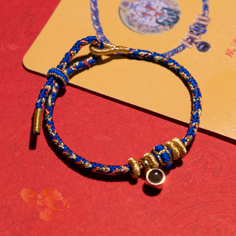 西灵逍阁杭州灵隐直发太岁红绳生肖八大本命佛平安守护转运珠微雕投影礼物 兔（文殊）【已过香】