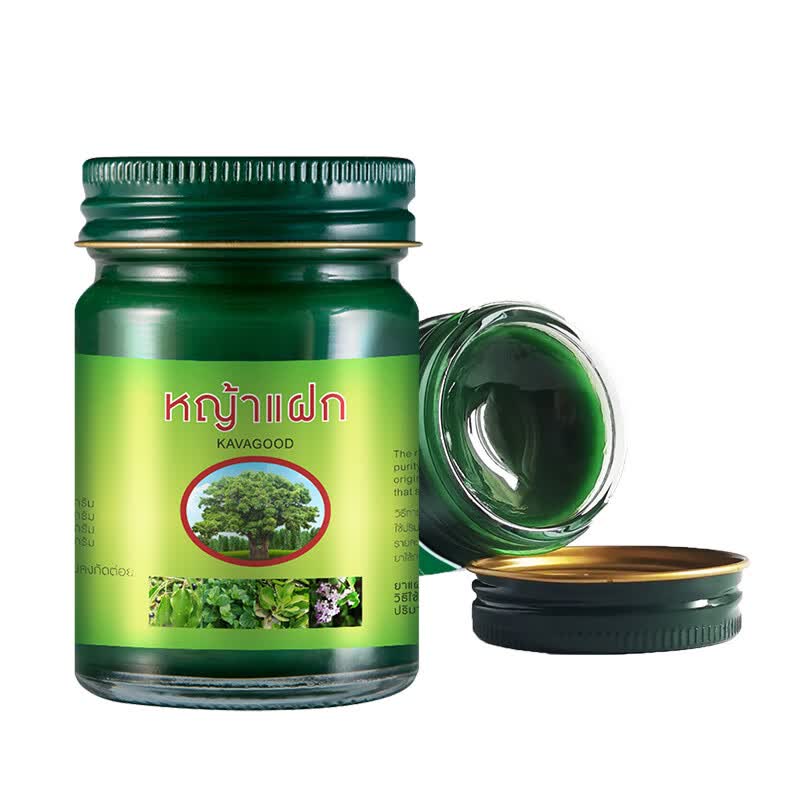 卡瓦库德【泰国进口】青草膏薄荷膏蚊虫叮咬痒烫伤扭伤草本皮肤瘙痒绿草膏 【便携实惠装】15g*3瓶