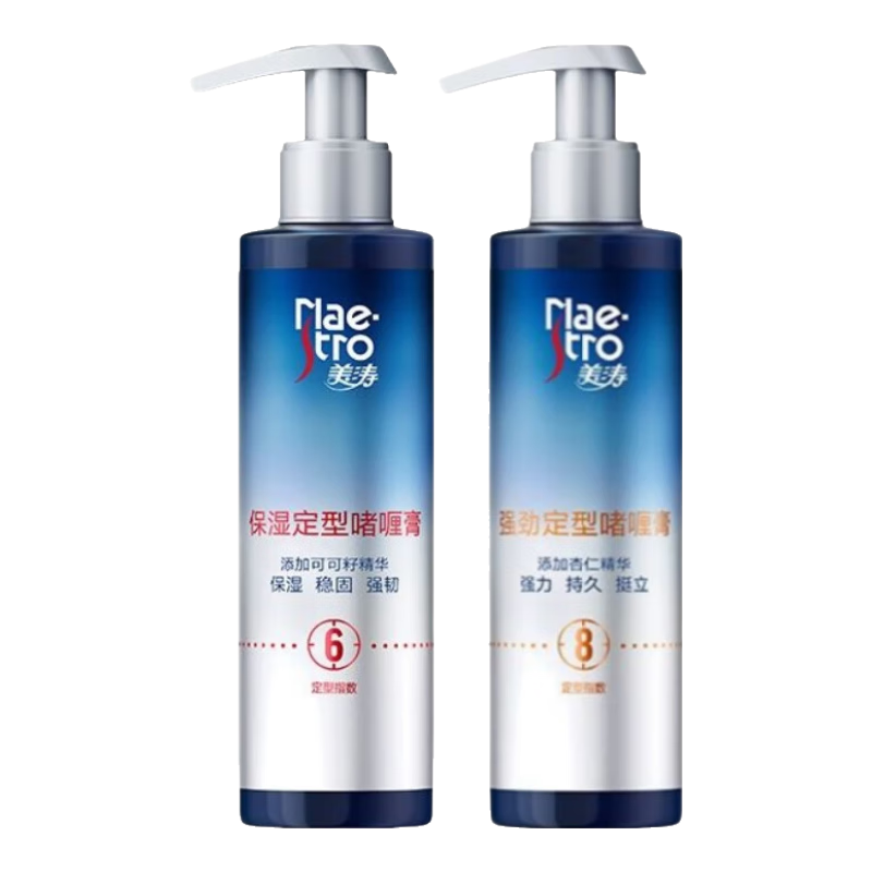 美濤(Maestro) 美濤清爽保濕強力強勁定型啫喱膏 保濕型 240g*2瓶 1瓶6星+1瓶8星 480g