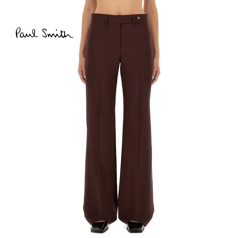 Paul Smith FW25 奢侈品 女士 紅色羊毛褲子 RED 20 | 38 IT