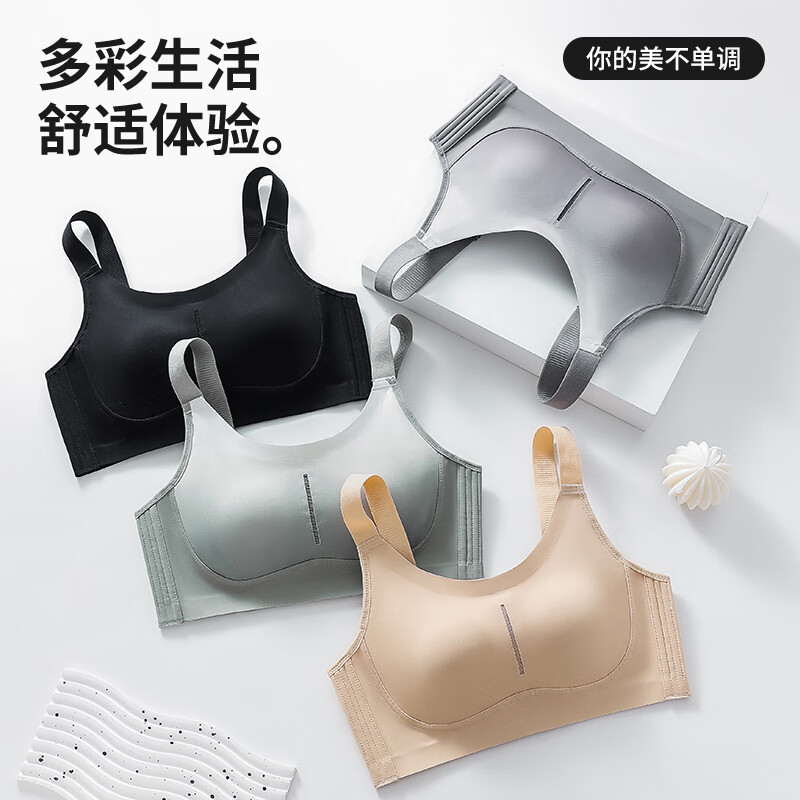 都市丽人女士内衣胸罩薄款文胸2025年新款内衣女大胸显小聚拢防下垂胸罩 粉底液内衣胸罩薄款文胸-晚香肤 XL (推荐尺码:38/85 BCD通杯)