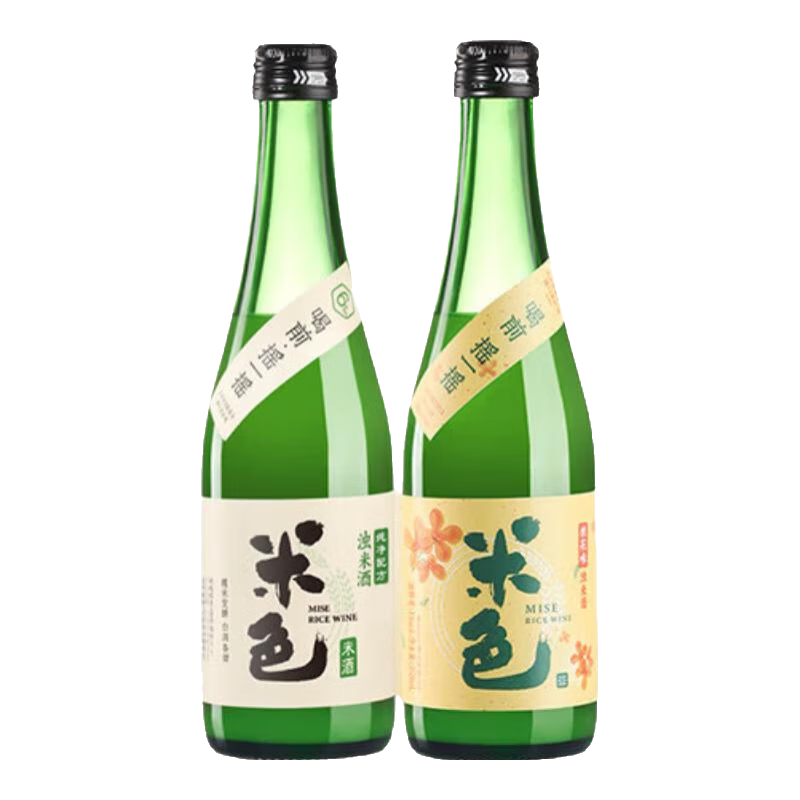 梅见米色米酒 糯米酿造浊米酒低度糯米酒男女士小甜酒晚安酒 原味米酒*1瓶+桂花米酒*1瓶