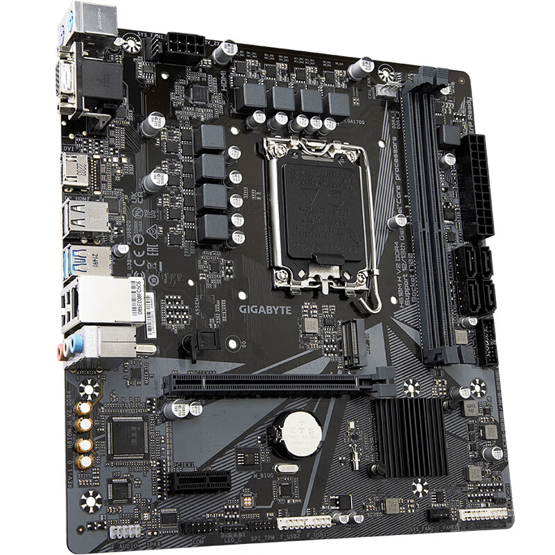 技嘉（GIGABYTE）H610M H V2 DDR4主板支持CPU12代酷睿12400F Intel H610 LGA 1700