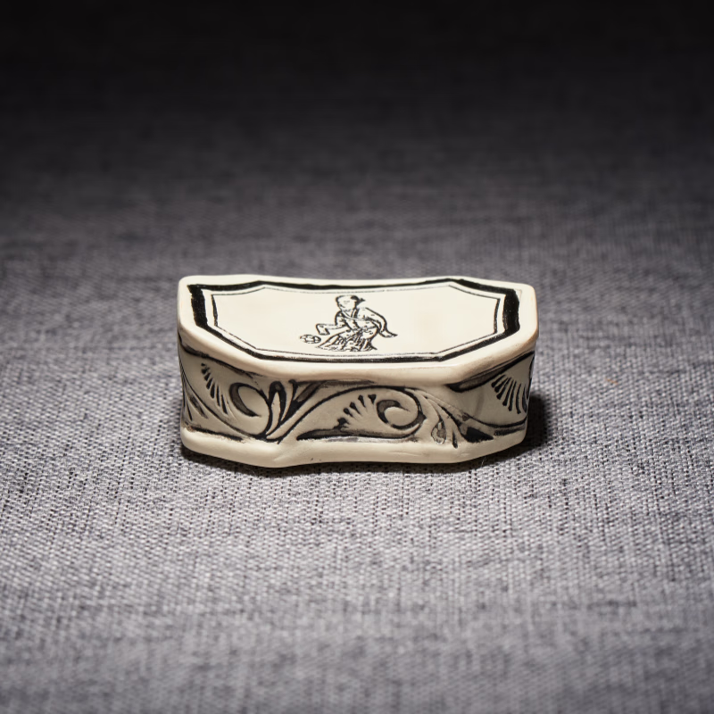 河北博物院磁州窑磁枕系列立体冰箱贴名窑名瓷文创礼品树脂材质 蹴鞠枕