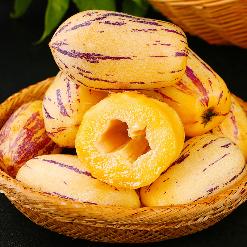 竹域人参果水果大果甘肃民勤人叁新鲜黄肉黄心沙漠人生果高端送礼